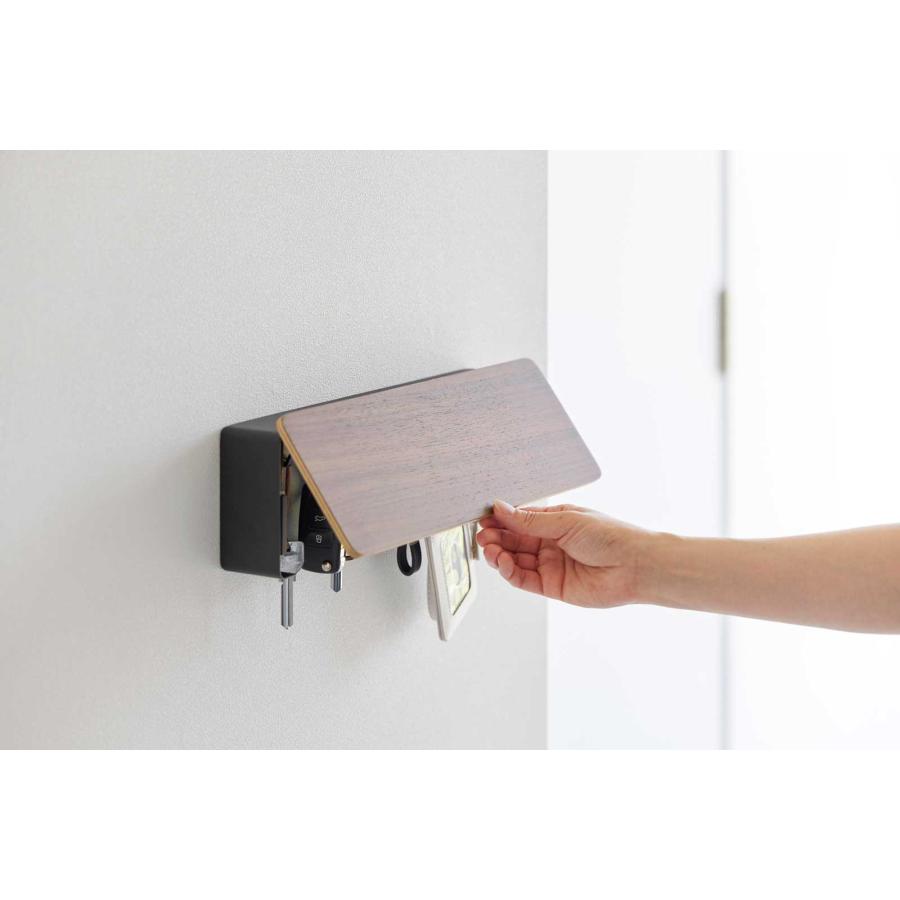 キーハンガー 山崎実業 正規品 RIN リン 壁付けキーフック ロング キーボックス  10608 ブラウン | 山崎実業 | 04