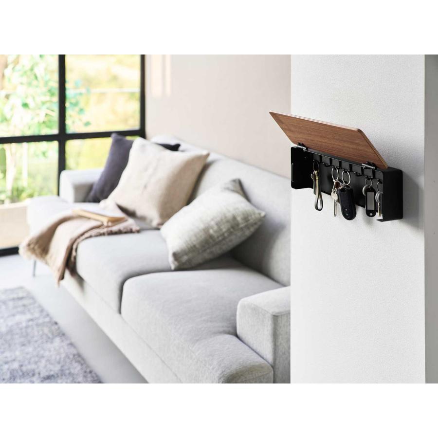 キーハンガー 山崎実業 正規品 RIN リン 壁付けキーフック ロング キーボックス  10608 ブラウン | 山崎実業 | 06