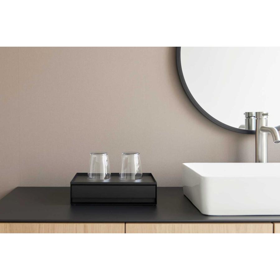 洗面台収納 山崎実業 正規品 tower タワー トレー付きアメニティ引き出し収納 洗面所 サニタリー  10712 ブラック | tower | 03