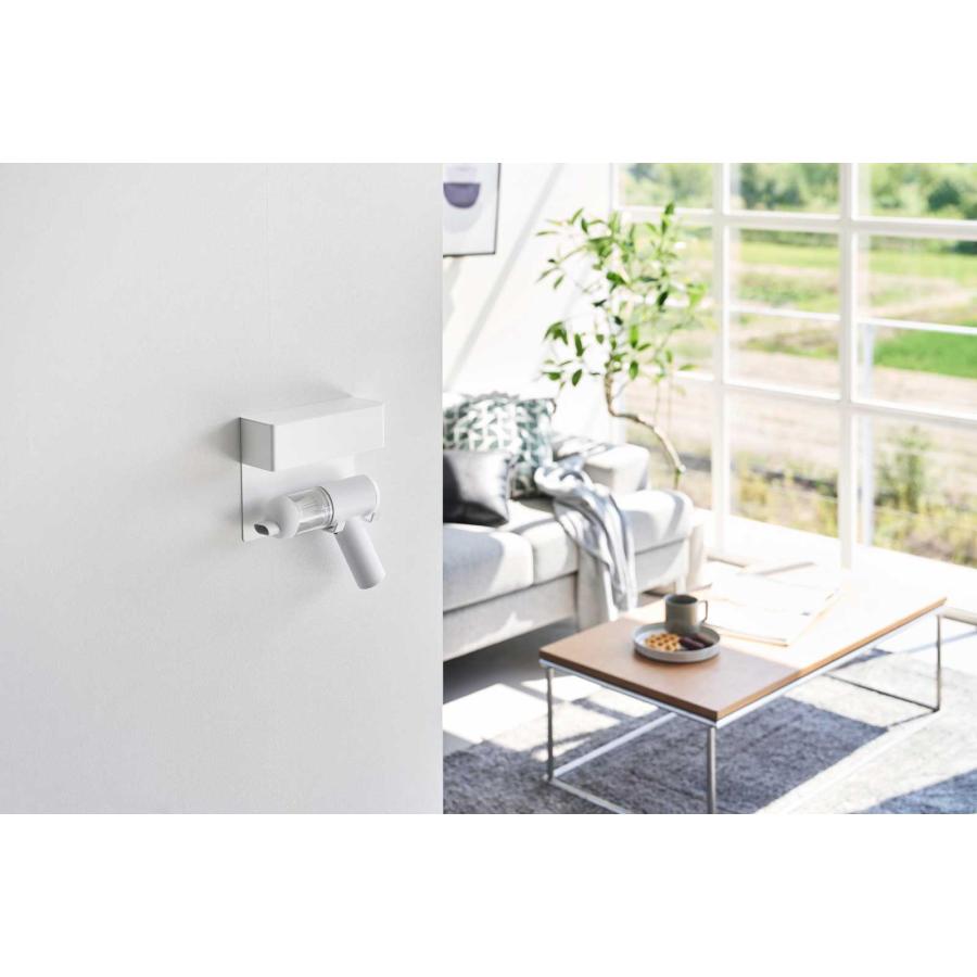 ミニ掃除機ホルダー 山崎実業 正規品 tower タワー 壁付けミニ掃除機ホルダー ハンディクリーナー  10787 ホワイト | tower | 02