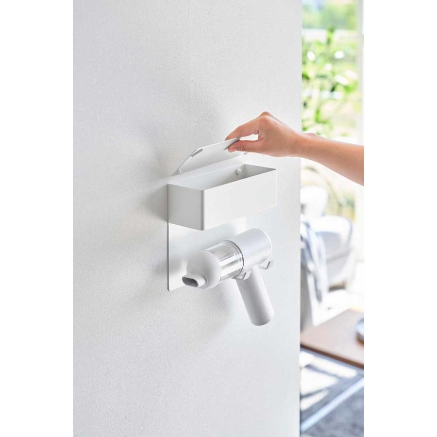 ミニ掃除機ホルダー 山崎実業 正規品 tower タワー 壁付けミニ掃除機ホルダー ハンディクリーナー  10787 ホワイト | tower | 04