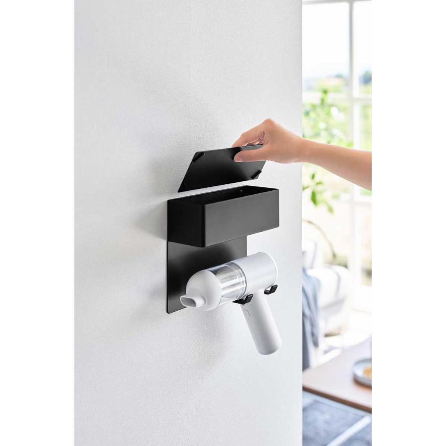 ミニ掃除機ホルダー 山崎実業 正規品 tower タワー 壁付けミニ掃除機ホルダー ハンディクリーナー  10788 ブラック | tower | 04