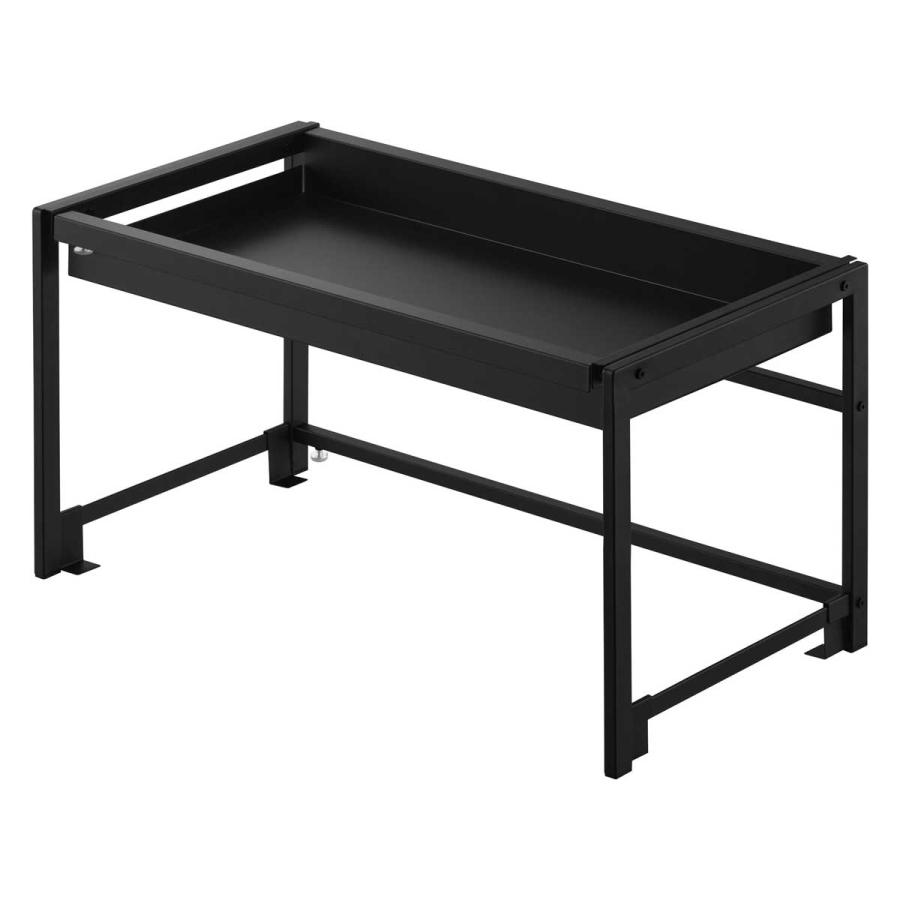 シンク下収納 山崎実業 正規品 tower タワー シンク下引き出し幅伸縮スライドラック D30 シンク下ラック キッチン収納  10357 ブラック | tower | 01