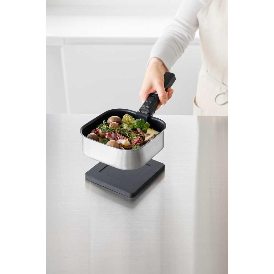 鍋敷き 山崎実業 正規品 tower タワー マグネットシリコーン鍋敷き 角型 シリコン製  10321 ブラック | tower | 03