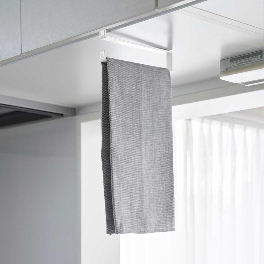 タオル掛け 山崎実業 正規品 tower タワー 戸棚下タオルハンガー スリム タオルバー  10501 ホワイト | tower