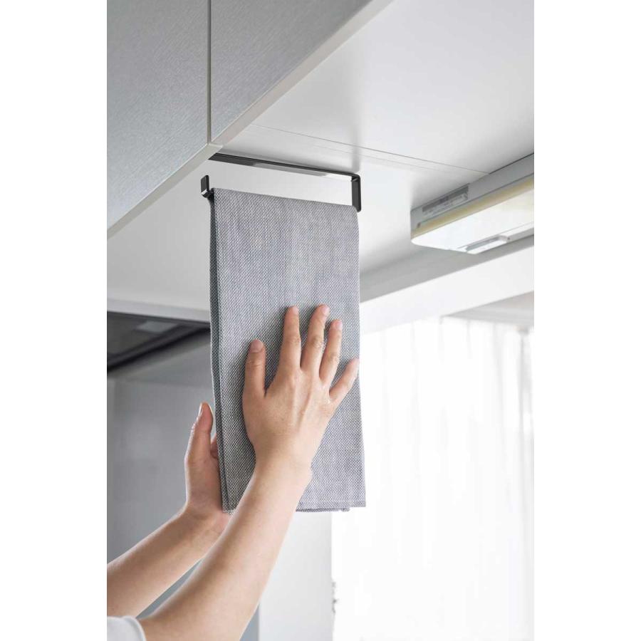 タオル掛け 山崎実業 正規品 tower タワー 戸棚下タオルハンガー スリム タオルバー  10502 ブラック | tower | 02