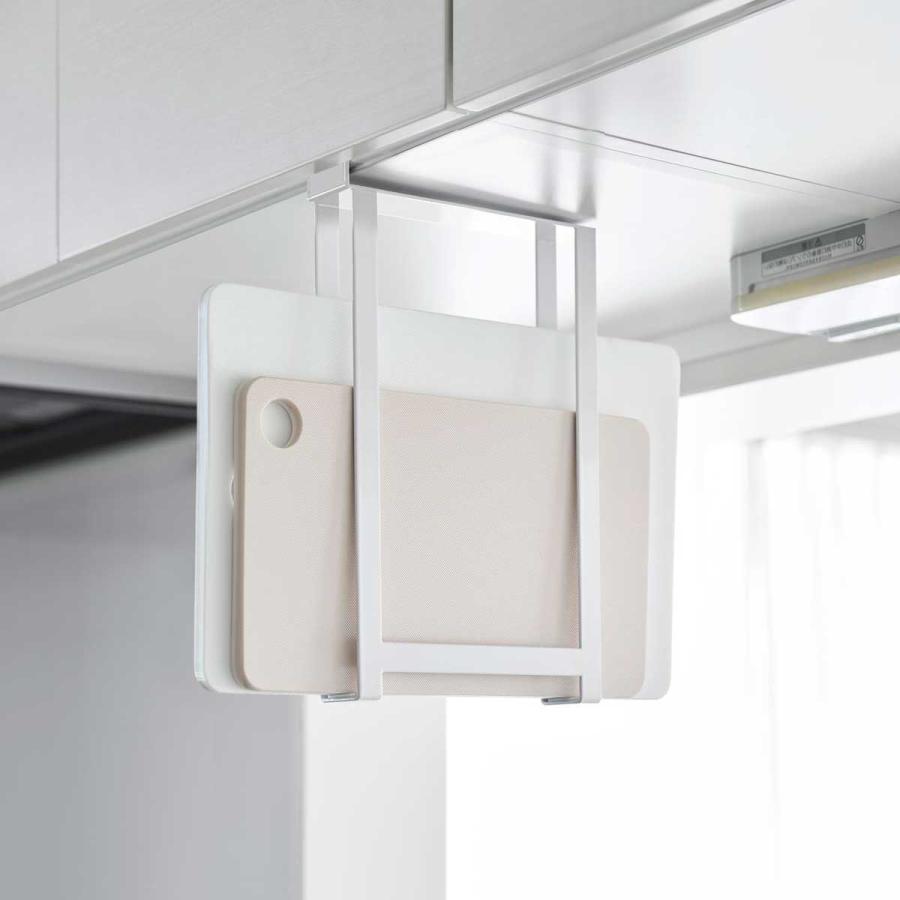 まな板スタンド 山崎実業 正規品 tower タワー 戸棚下まな板ホルダー スリム まな板立て まな板収納  10503 ホワイト | tower