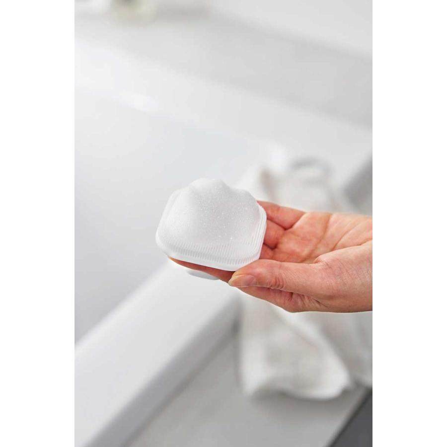 フェイシャルブラシ 山崎実業 正規品 tower タワー マグネットシリコーンフェイシャルブラシ フェイスブラシ  10614 ホワイト | tower | 03