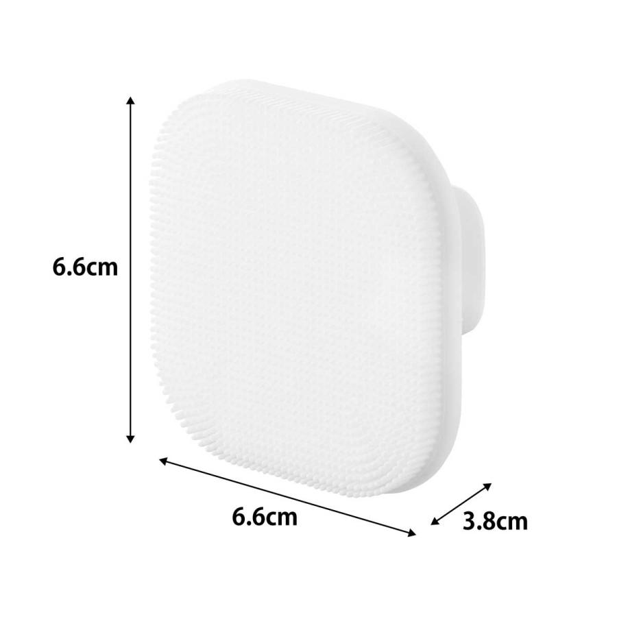 フェイシャルブラシ 山崎実業 正規品 tower タワー マグネットシリコーンフェイシャルブラシ フェイスブラシ  10614 ホワイト | tower | 06