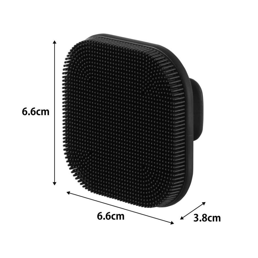 フェイシャルブラシ 山崎実業 正規品 tower タワー マグネットシリコーンフェイシャルブラシ フェイスブラシ  10615 ブラック | tower | 06