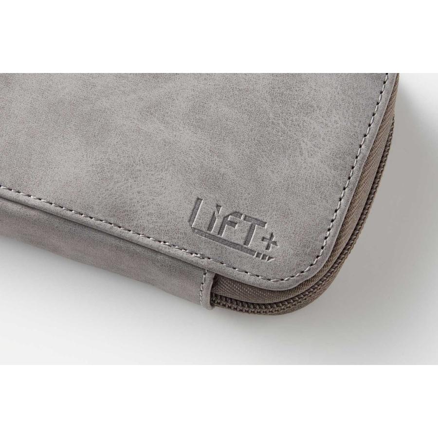 ペンケース 紀寺商事 Kitera ラウンドジップペンケース レザー調 リフトプラス グレー |  | 01