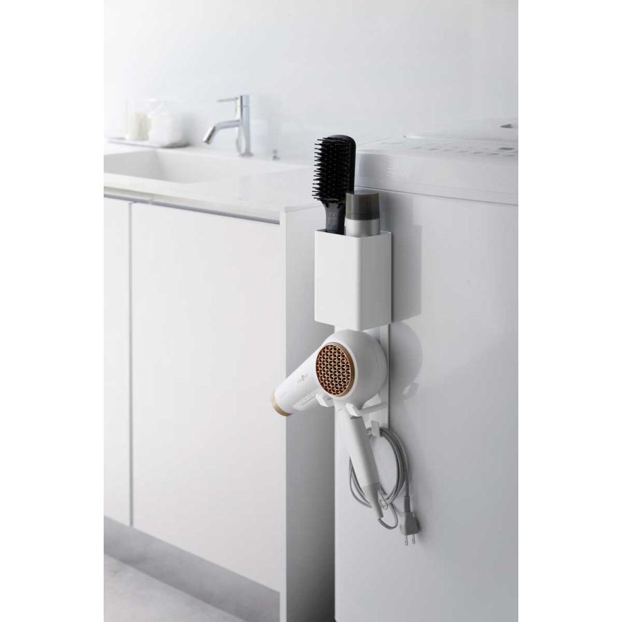 ドライヤーホルダー 山崎実業 正規品 tower タワー マグネットドライヤー&ヘアーアイロンホルダー ドライヤー収納ラック  10547 ホワイト | tower | 04