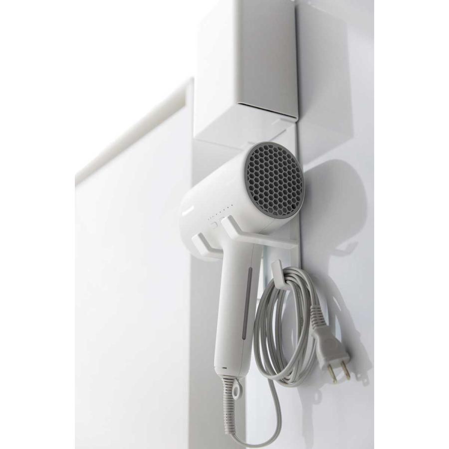 ドライヤーホルダー 山崎実業 正規品 tower タワー マグネットドライヤー&ヘアーアイロンホルダー ドライヤー収納ラック  10547 ホワイト | tower | 05