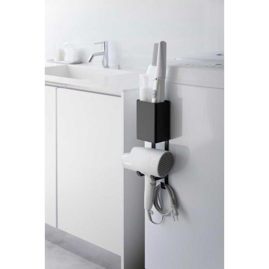 ドライヤーホルダー 山崎実業 正規品 tower タワー マグネットドライヤー&ヘアーアイロンホルダー ドライヤー収納ラック  10548 ブラック | tower | 03