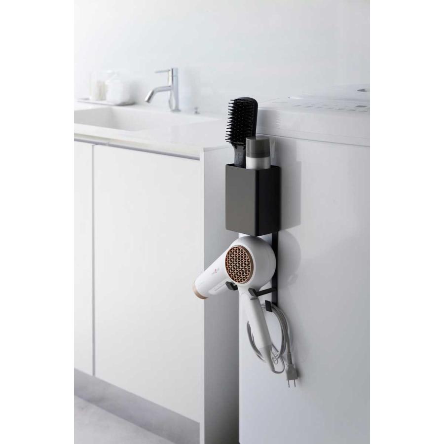 ドライヤーホルダー 山崎実業 正規品 tower タワー マグネットドライヤー&ヘアーアイロンホルダー ドライヤー収納ラック  10548 ブラック | tower | 04