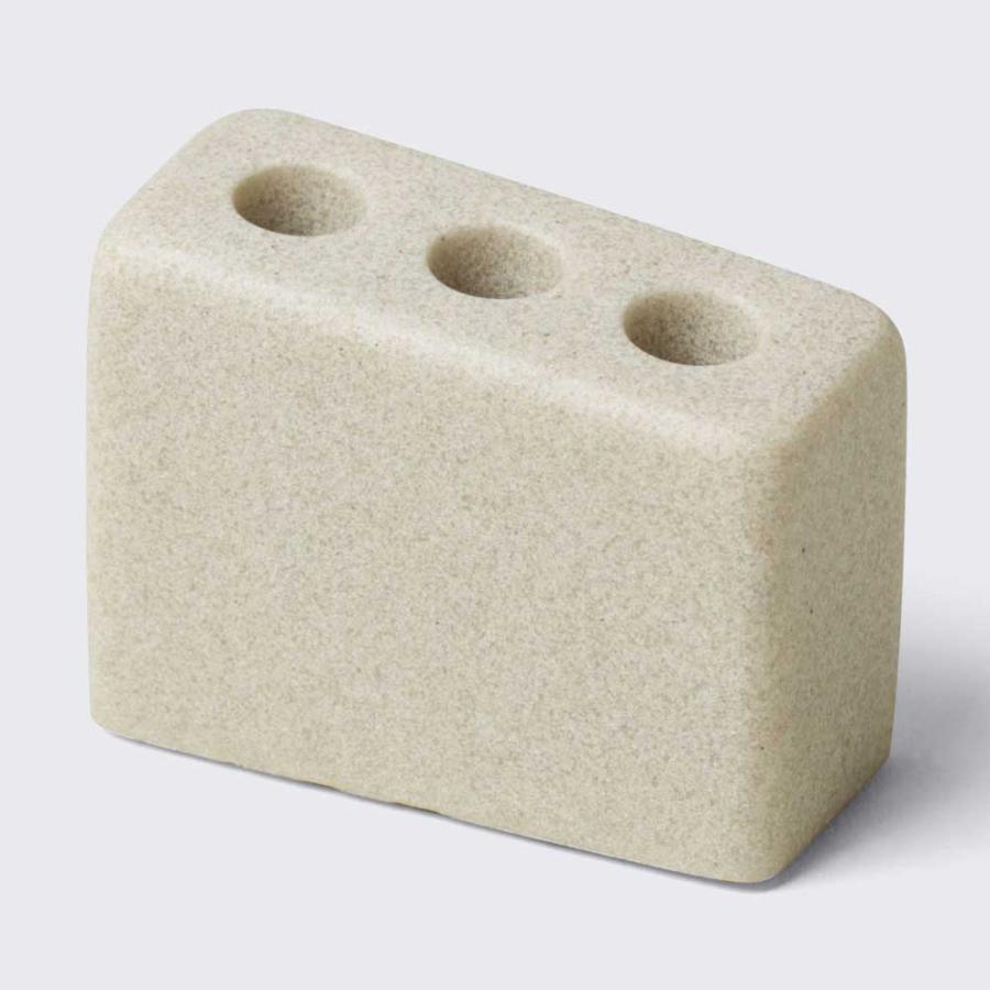 ペン立て 正規品 ideaco イデアコ Pen cube 3 ペンホルダー ペンスタンド ペンキューブ3 ストーンサンドホワイト | 