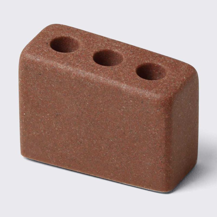 ペン立て 正規品 ideaco イデアコ Pen cube 3 ペンホルダー ペンスタンド ペンキューブ3 ストーンサンドレッド | 