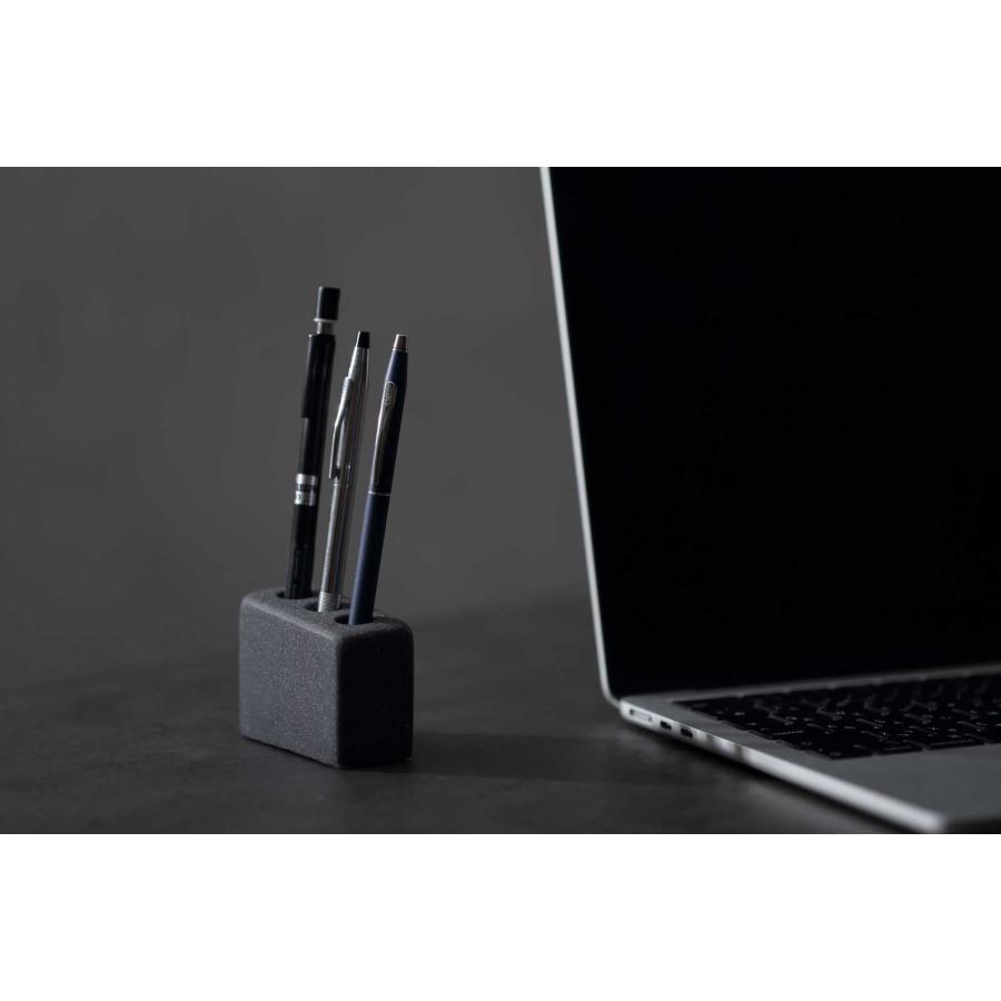 ペン立て 正規品 ideaco イデアコ Pen cube 3 ペンホルダー ペンスタンド ペンキューブ3 ストーンサンドブラック |  | 01
