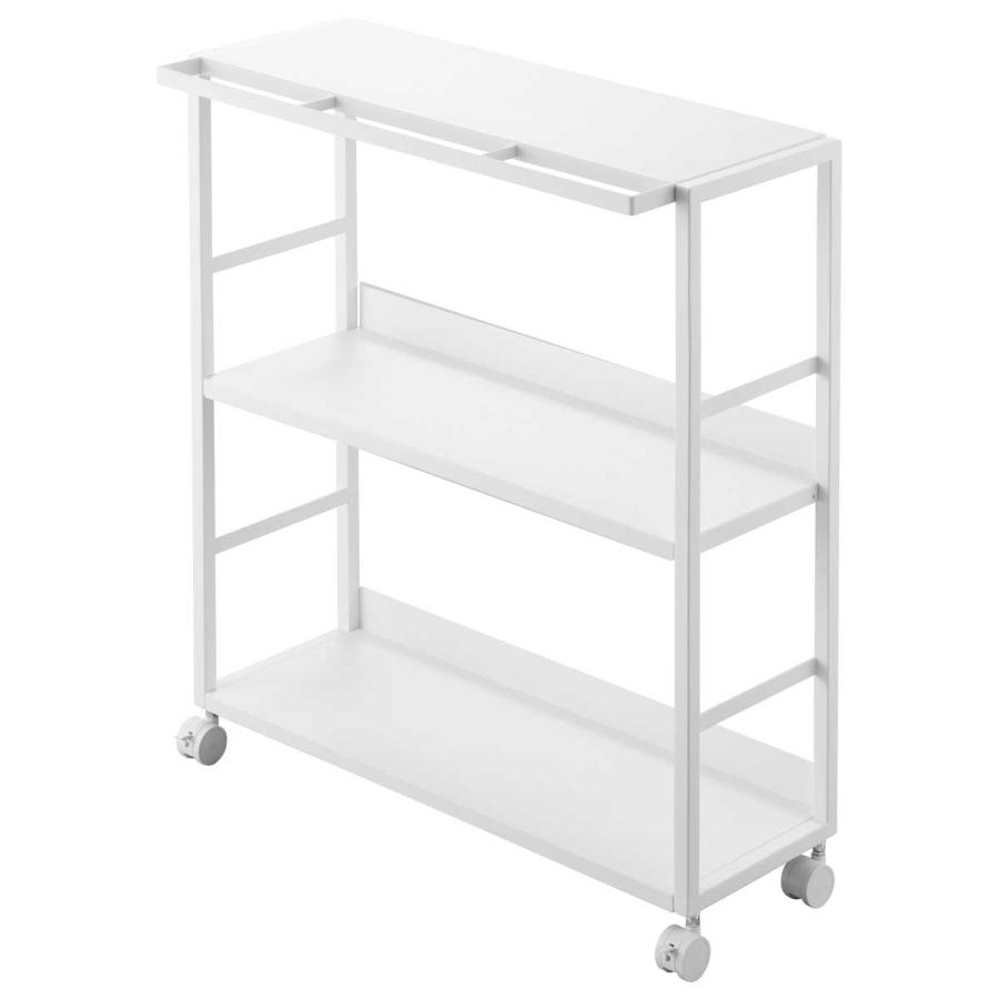 キッチンワゴン 山崎実業 正規品 tower タワー ゴミ箱裏スリムワゴン キッチンワゴン キッチンラック  10765 ホワイト | tower | 01