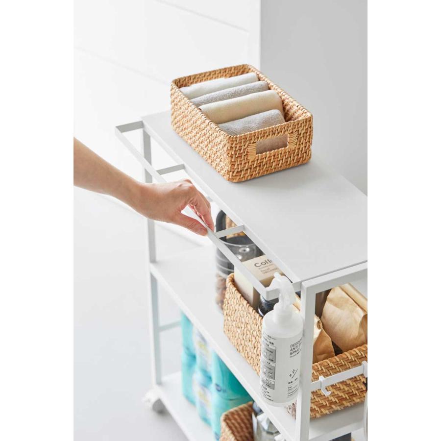 キッチンワゴン 山崎実業 正規品 tower タワー ゴミ箱裏スリムワゴン キッチンワゴン キッチンラック  10765 ホワイト | tower | 05