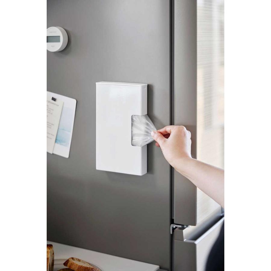 ポリ袋ストッカー 山崎実業 正規品 tower タワー マグネットスリムポリ袋収納ホルダー S ポリ袋収納ケース  10509 ホワイト | tower | 02