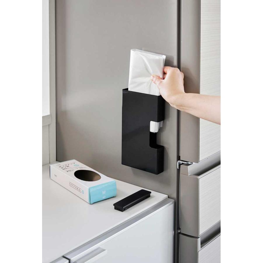 ポリ袋ストッカー 山崎実業 正規品 tower タワー マグネットスリムポリ袋収納ホルダー S ポリ袋収納ケース  10510 ブラック | tower | 03