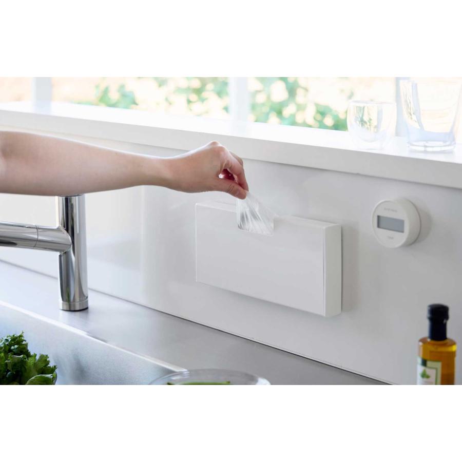 ポリ袋ストッカー 山崎実業 正規品 tower タワー マグネットスリムポリ袋収納ホルダー M ポリ袋収納ケース  10511 ホワイト | tower | 05