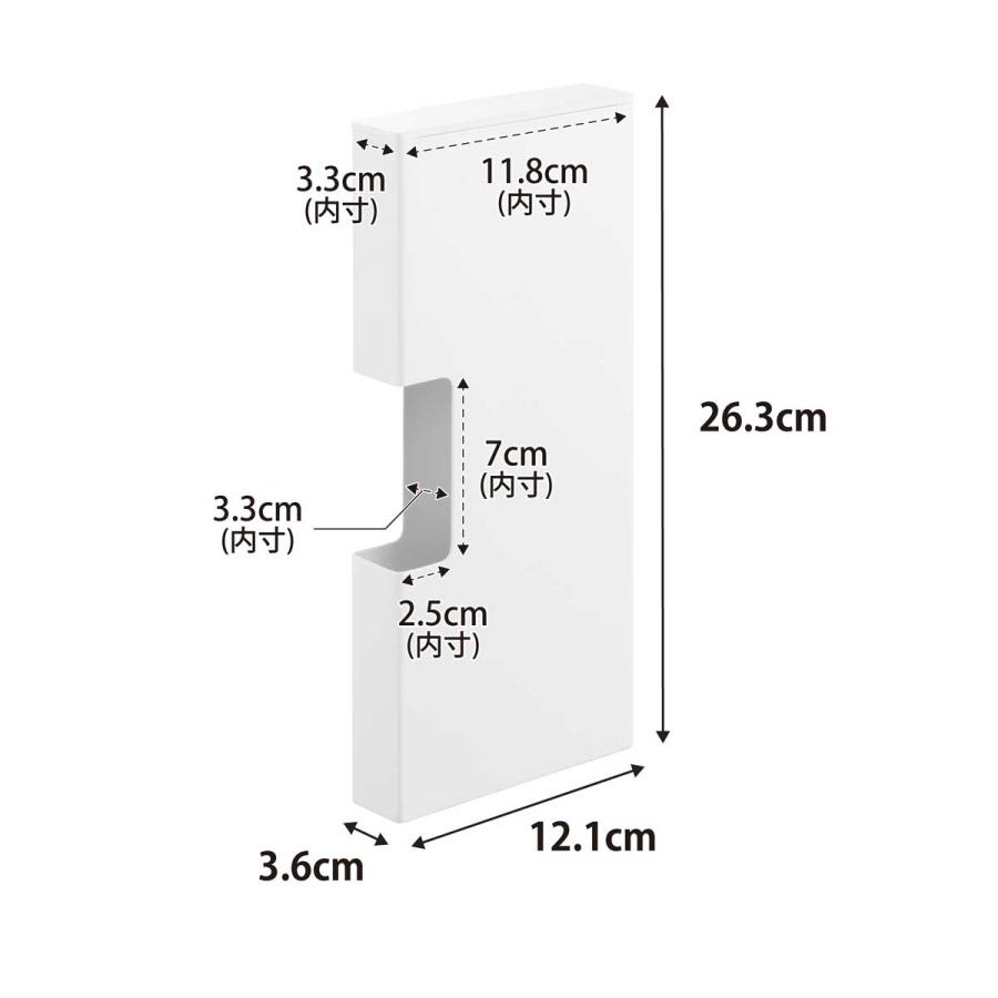 ポリ袋ストッカー 山崎実業 正規品 tower タワー マグネットスリムポリ袋収納ホルダー M ポリ袋収納ケース  10511 ホワイト | tower | 06