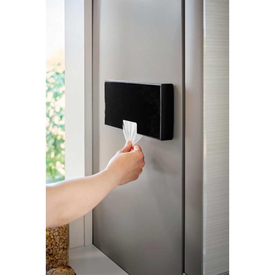 ポリ袋ストッカー 山崎実業 正規品 tower タワー マグネットスリムポリ袋収納ホルダー M ポリ袋収納ケース  10512 ブラック | tower | 04