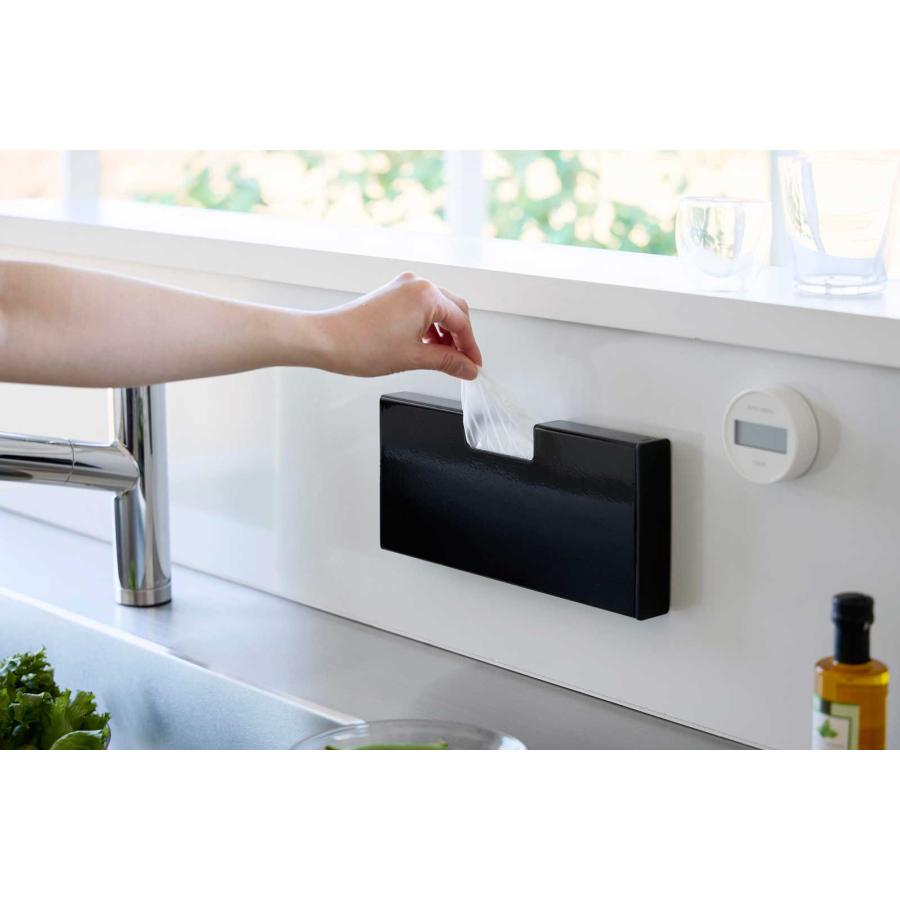 ポリ袋ストッカー 山崎実業 正規品 tower タワー マグネットスリムポリ袋収納ホルダー M ポリ袋収納ケース  10512 ブラック | tower | 05