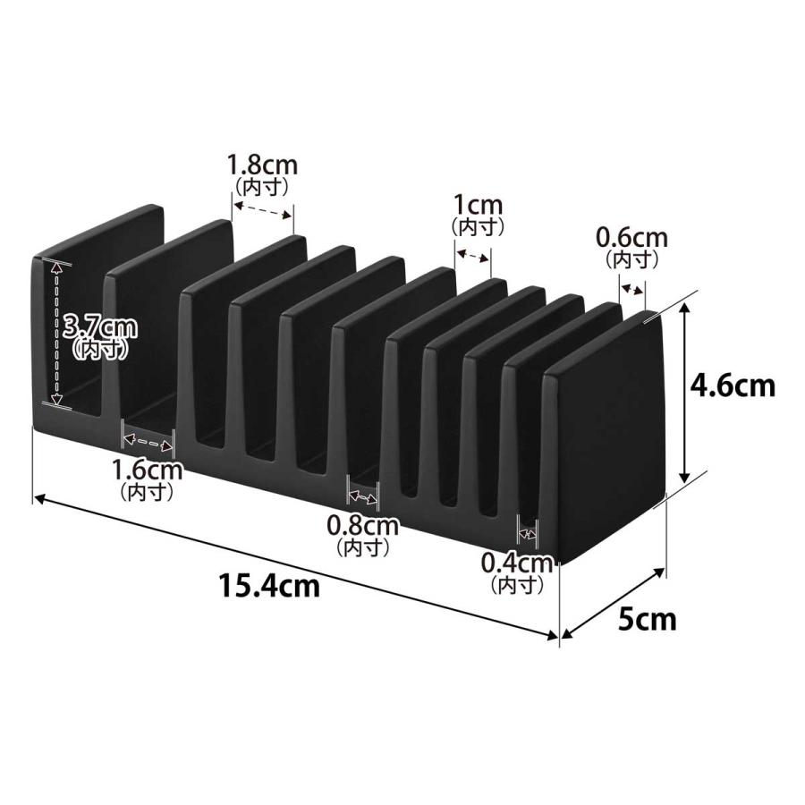 パウチスタンド 山崎実業 正規品 tower タワー パウチ＆アメニティスタンド 縦型 洗面グッズ  10574 ブラック | tower | 04