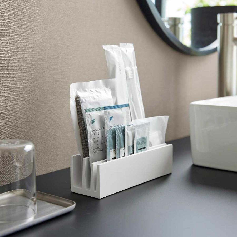 パウチスタンド 山崎実業 正規品 tower タワー パウチ＆アメニティスタンド 横型 洗面グッズ  10575 ホワイト | tower