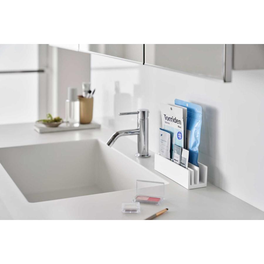 パウチスタンド 山崎実業 正規品 tower タワー パウチ＆アメニティスタンド 横型 洗面グッズ  10575 ホワイト | tower | 02