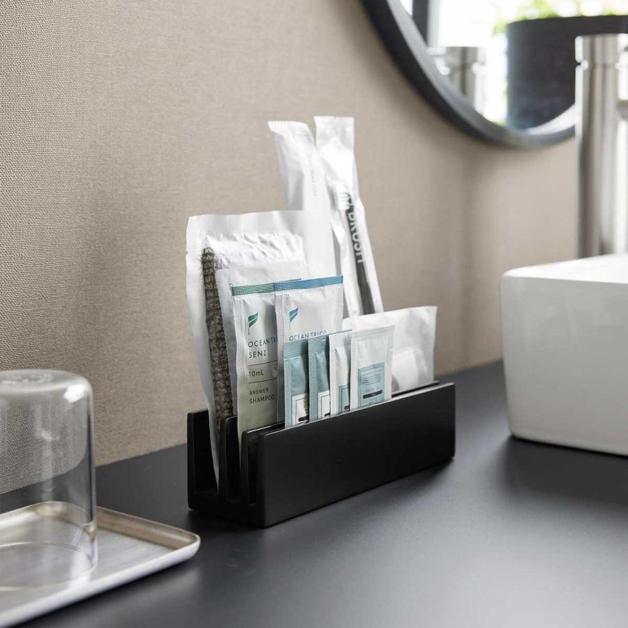 パウチスタンド 山崎実業 正規品 tower タワー パウチ＆アメニティスタンド 横型 洗面グッズ  10576 ブラック | tower