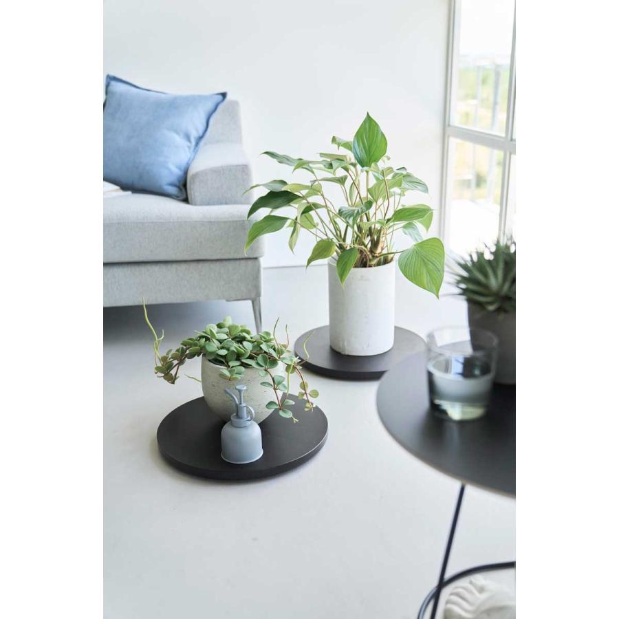 室内台車 山崎実業 正規品 tower タワー 薄型台車 ラウンド L 植木鉢台 リビング収納  10696 ブラック | tower | 02