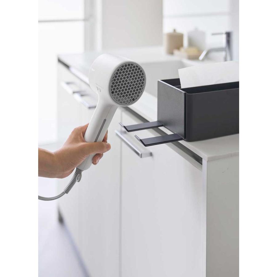 ドライヤーホルダー 山崎実業 正規品 tower タワー ペーパータオルオーガナイザーシリーズドライヤーホルダー ドライヤー収納ラック  10740 ブラック | tower | 04