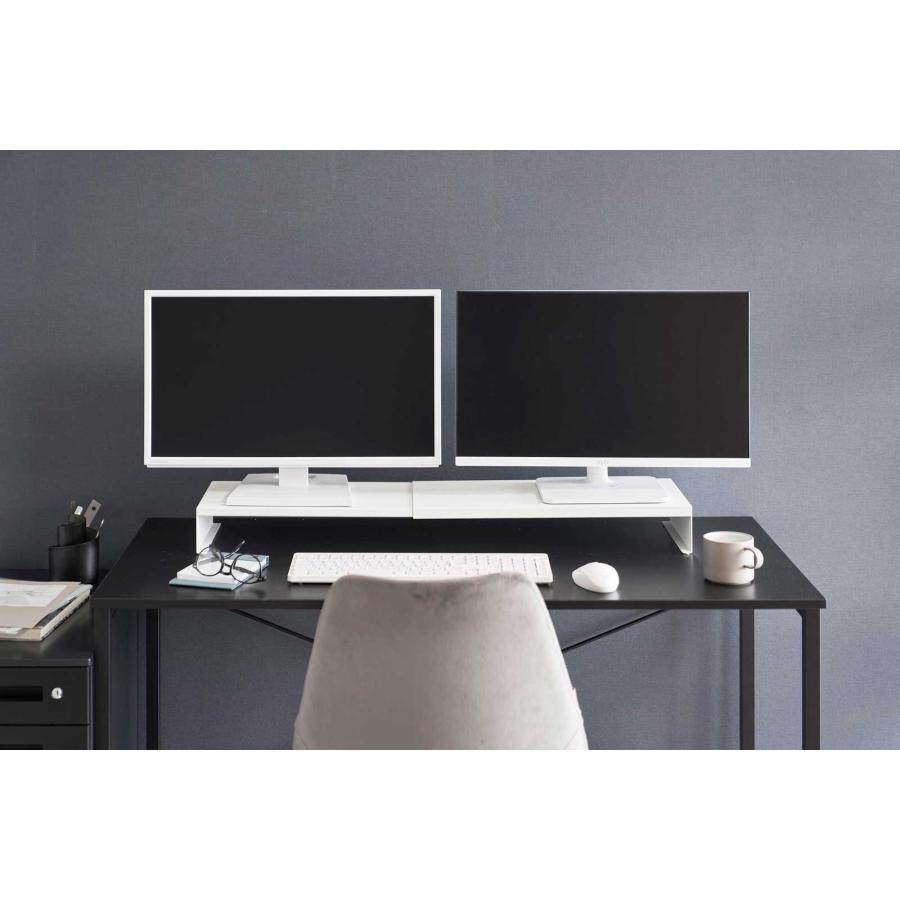 モニター台 山崎実業 正規品 tower タワー 伸縮ゲーミングモニターラック モニタースタンド  10563 ホワイト | tower | 03