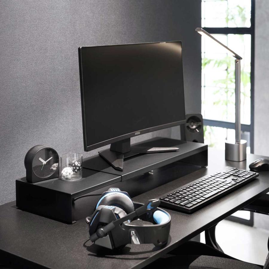 モニター台 山崎実業 正規品 tower タワー 伸縮ゲーミングモニターラック モニタースタンド  10564 ブラック | tower