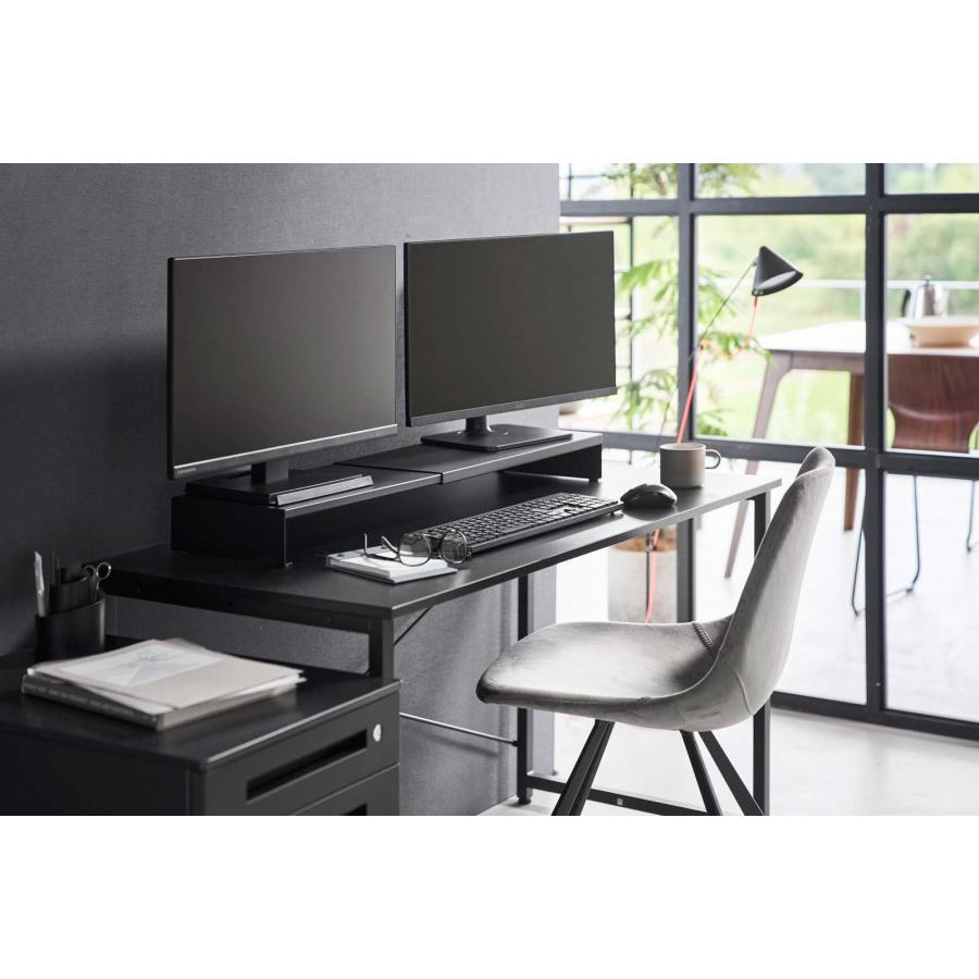 モニター台 山崎実業 正規品 tower タワー 伸縮ゲーミングモニターラック モニタースタンド  10564 ブラック | tower | 02