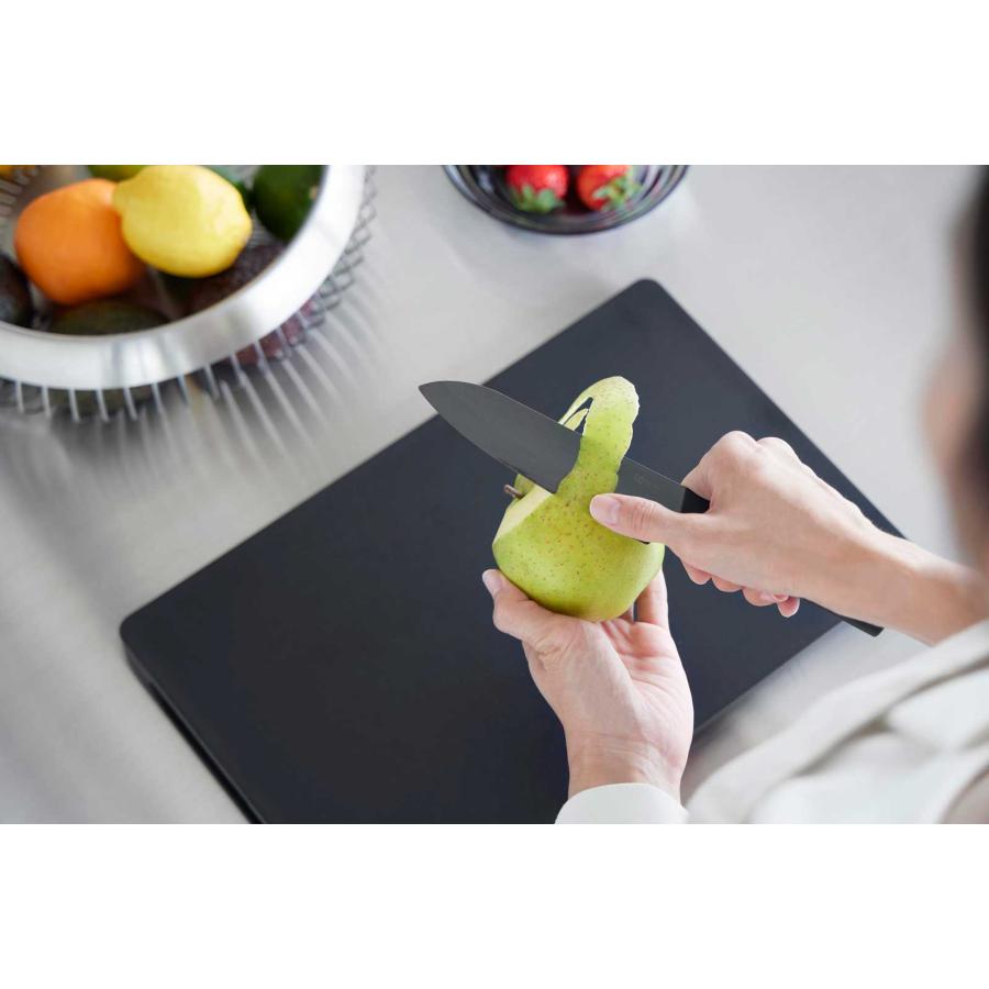 包丁 山崎実業 正規品 tower タワー セラミックナイフ ペティ 13cm キッチンナイフ  10120 ブラック | tower | 03