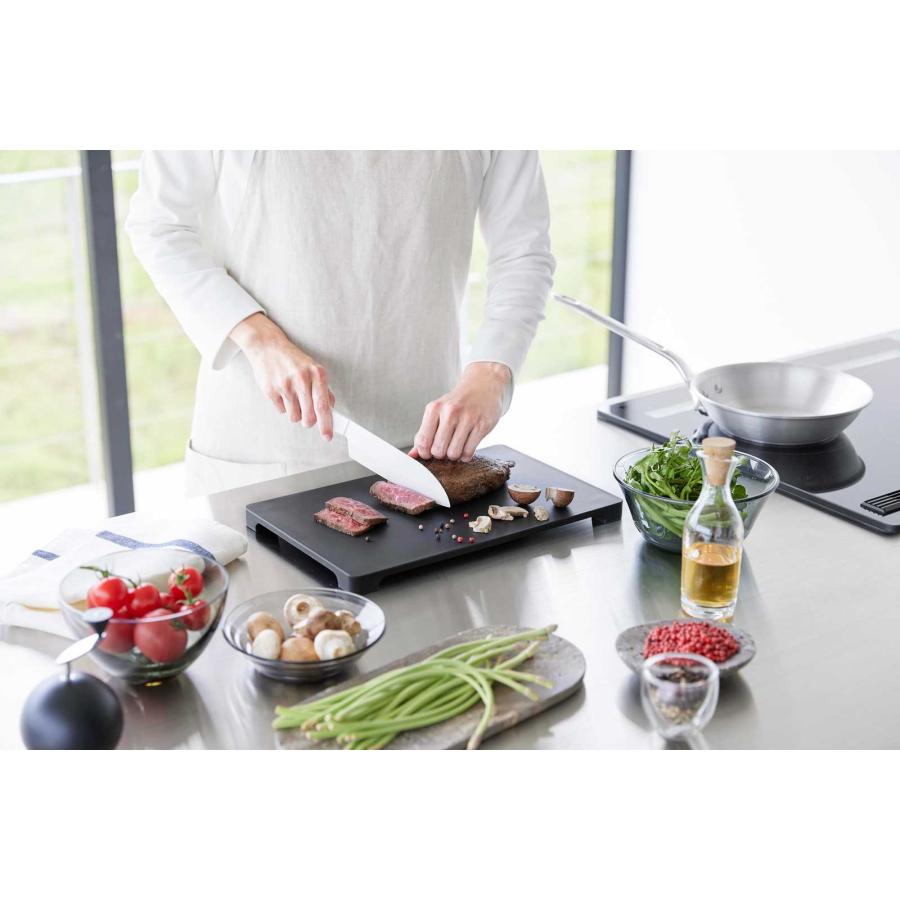 包丁 山崎実業 正規品 tower タワー セラミックナイフ 三徳 16.5cm キッチンナイフ  10121 ホワイト | tower | 02