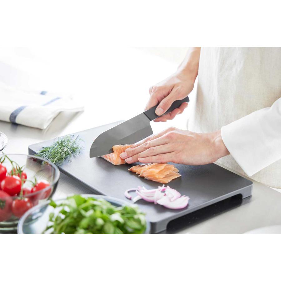 包丁 山崎実業 正規品 tower タワー セラミックナイフ 三徳 16.5cm キッチンナイフ  10122 ブラック | tower | 03