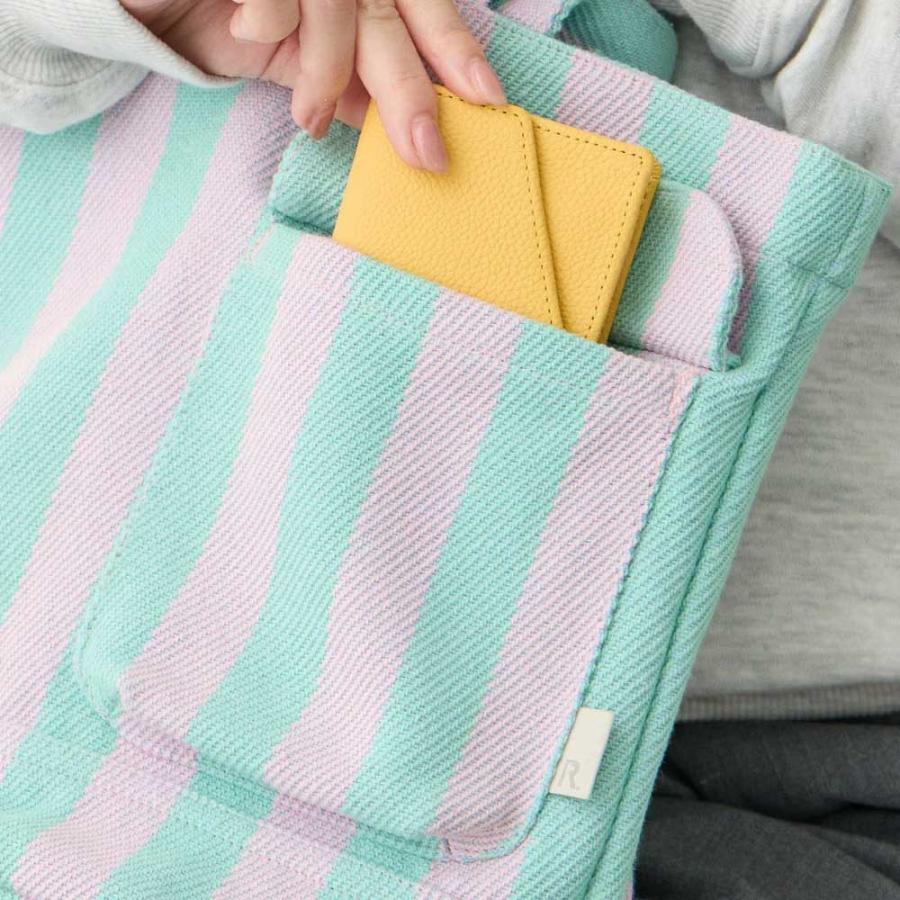 2026新作 トートバッグ 正規品 ROOTOTE ルートート SN.デリ.リサイクルコットン-F トート バッグ DELI 3518 サックス・ナチュラル | ROOTOTE | 04