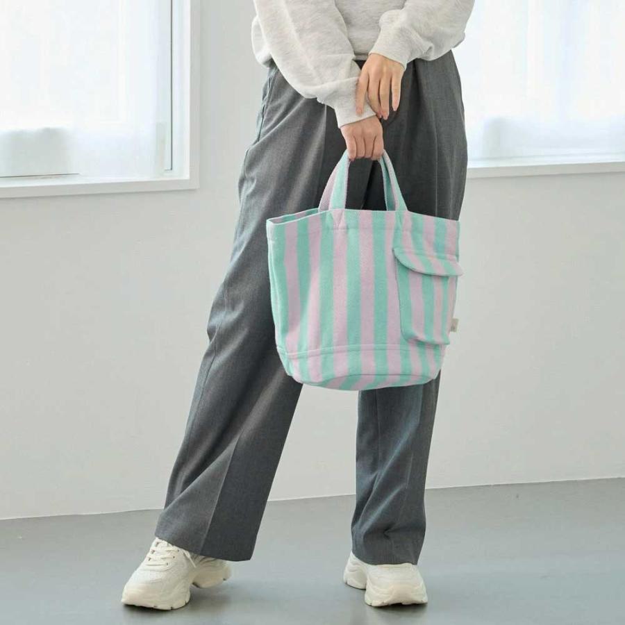 2026新作 トートバッグ 正規品 ROOTOTE ルートート SN.デリ.リサイクルコットン-F トート バッグ DELI 3518 ピンク・ミント | ROOTOTE | 03