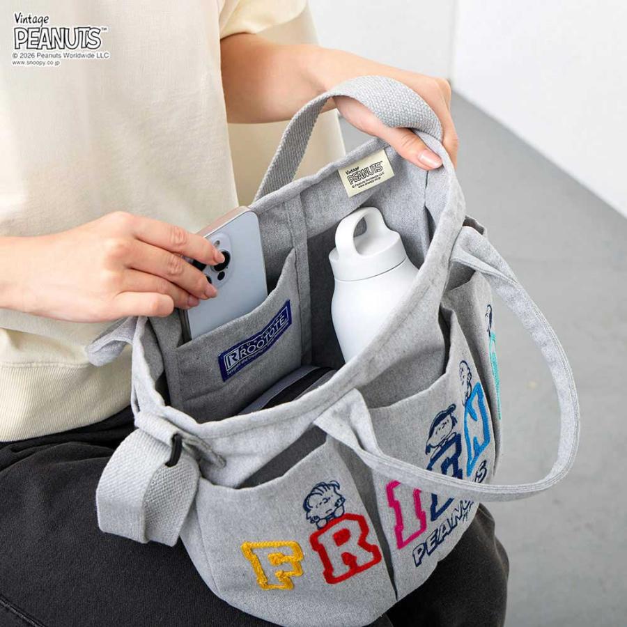 2026新作 スヌーピーバッグ 正規品 ROOTOTE ルートート IP.デリ.ポケッツ.ピーナッツ-1C スヌーピーグッズ トートバッグ DELI 8502 フレンズ | ROOTOTE | 02