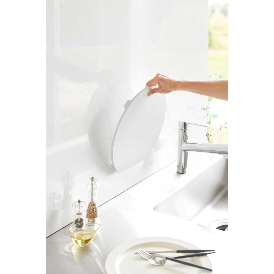 まな板 山崎実業 正規品 tower タワー 食洗機対応マグネット抗菌まな板 ラウンド L カッティングボード 正規販売店 10624 ホワイト | tower | 06