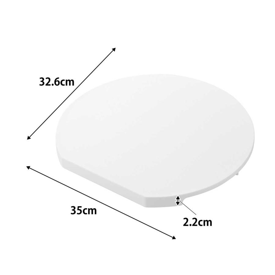 まな板 山崎実業 正規品 tower タワー 食洗機対応マグネット抗菌まな板 ラウンド L カッティングボード 正規販売店 10624 ホワイト | tower | 07