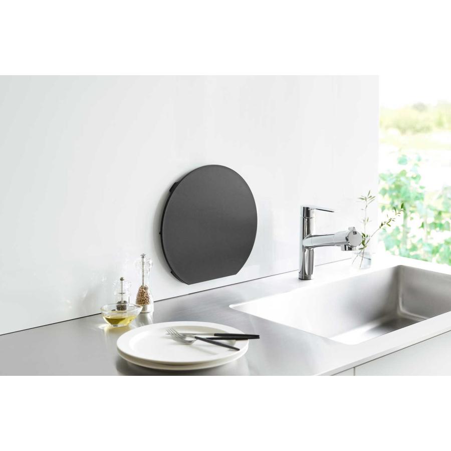 まな板 山崎実業 正規品 tower タワー 食洗機対応マグネット抗菌まな板 ラウンド L カッティングボード 正規販売店 10625 ブラック | tower | 02