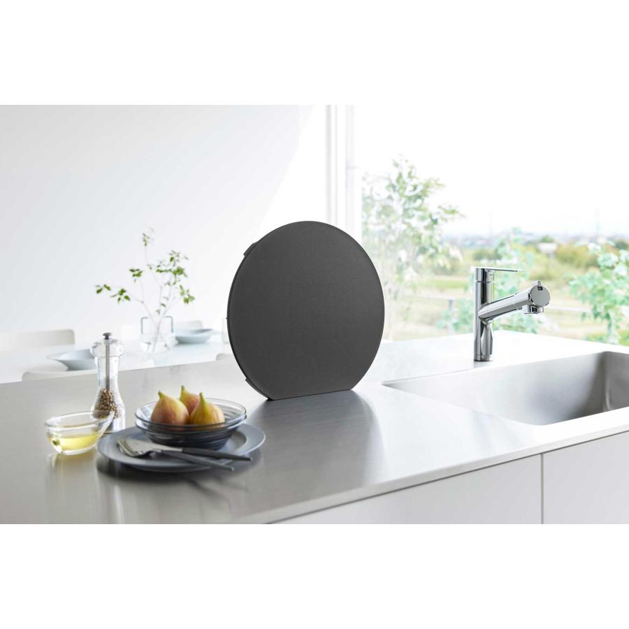まな板 山崎実業 正規品 tower タワー 食洗機対応マグネット抗菌まな板 ラウンド L カッティングボード 正規販売店 10625 ブラック | tower | 03