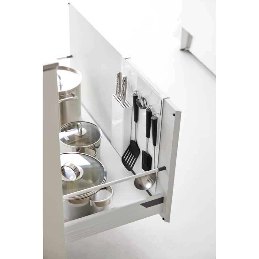 シンク下収納 山崎実業 正規品 tower タワー シンク扉スチールパネル シンク下ラック キッチン収納 正規販売店 10783 ホワイト | tower | 04